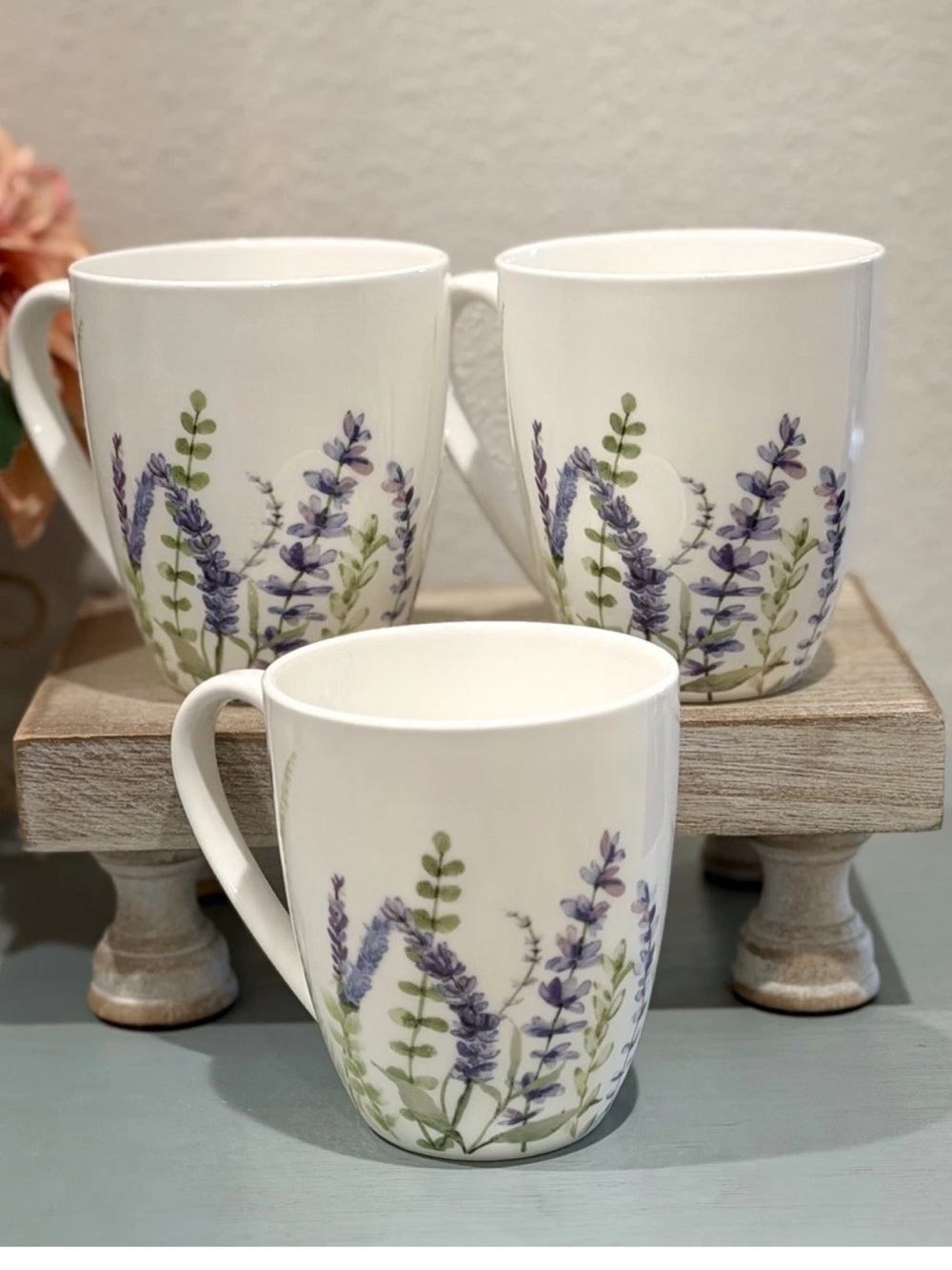 Mikasa Lavender Fields Bone China
Coffee Mug Set of 3 Dishwasher
Microwave Safe